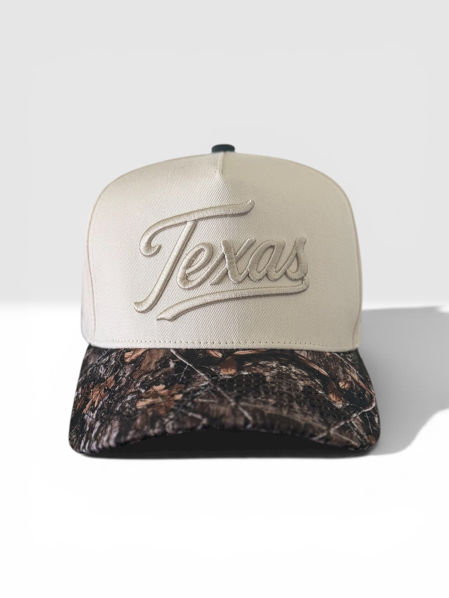 The Texas Script hat - Backwoods Camo